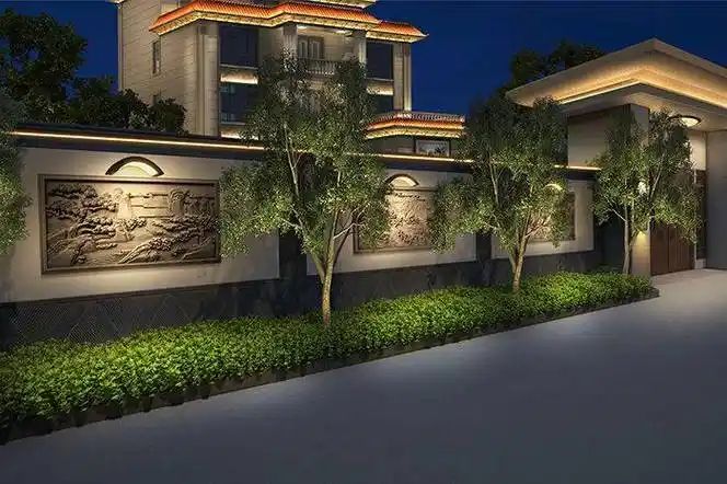 别墅外墙亮化工程应该怎么做?有哪些设计技巧?_灯光_材料_效果