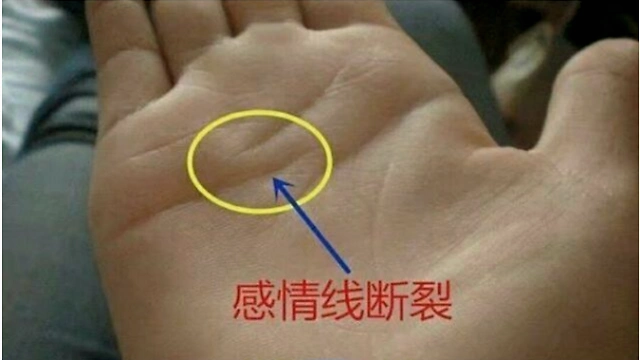 手相感情线断开婚恋多波折容易离婚