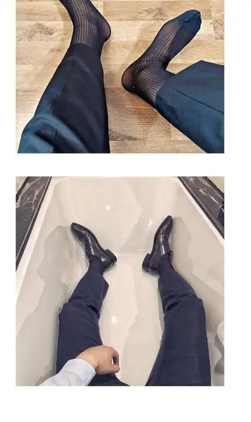 士丝袜4双西装袜士商务正装丝袜中筒日系款舒适性感薄款绅士皮鞋袜