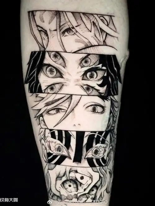 鬼灭之刃_纹身图案手稿图片_vodka 的纹身作品集