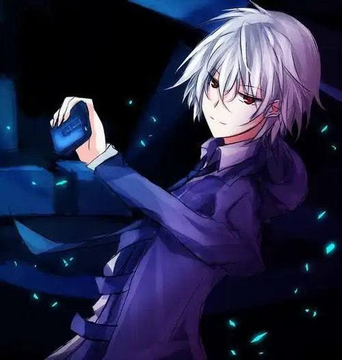 动漫银发紫眸冷酷女生头像