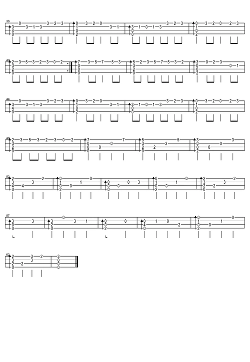 卡农尤克里里谱