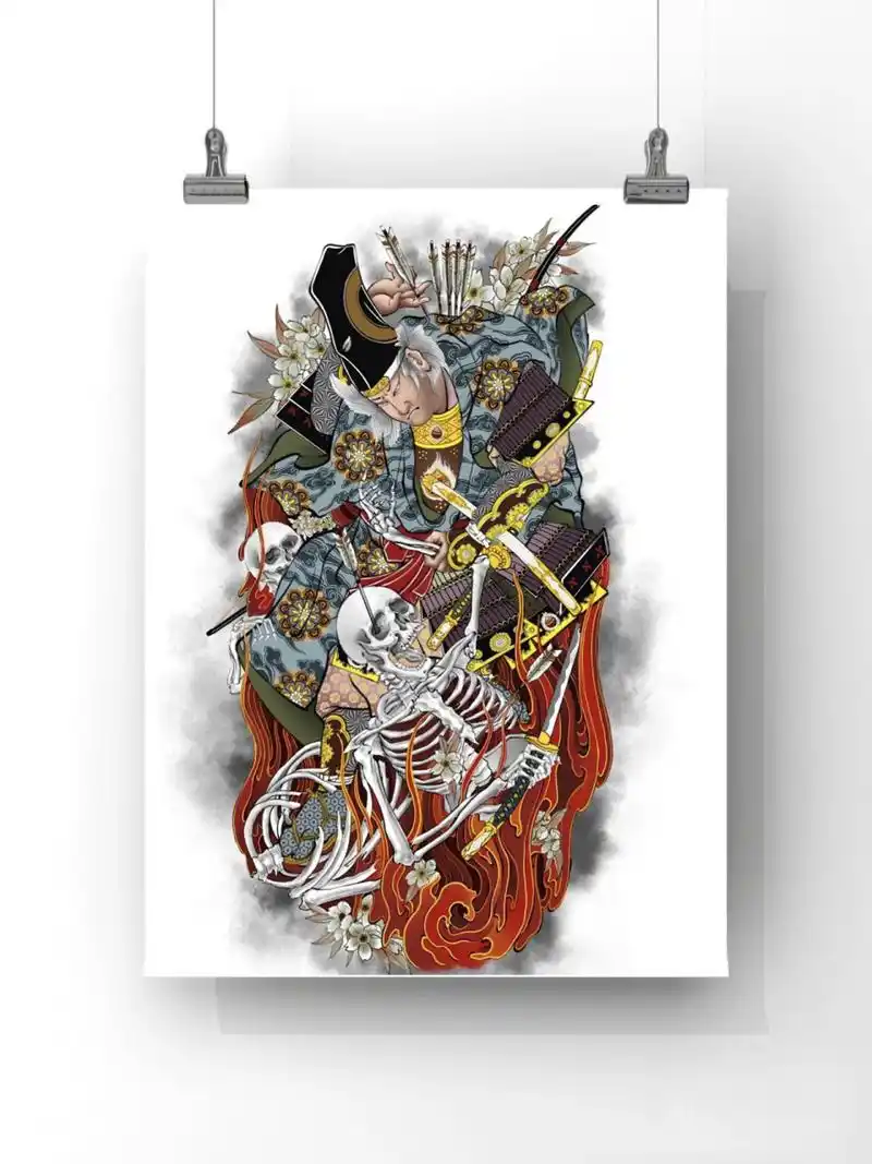 黑白无常纹身 #满背纹身