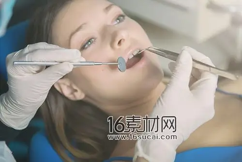看牙科的美女高清摄影图片