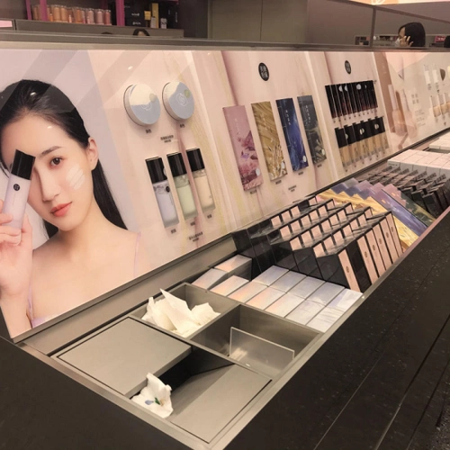 wowcolour货架货柜化妆品柜子thecolorist调色师货架货柜彩妆货源厂家