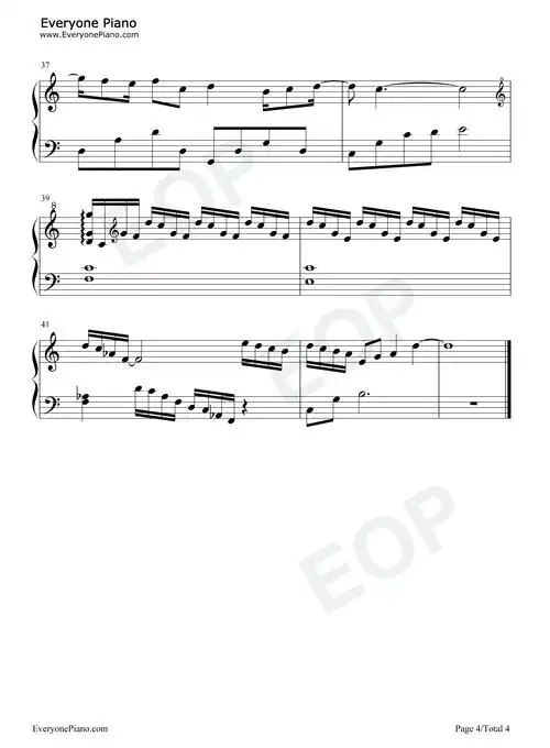 小城小爱-uu五线谱预览4