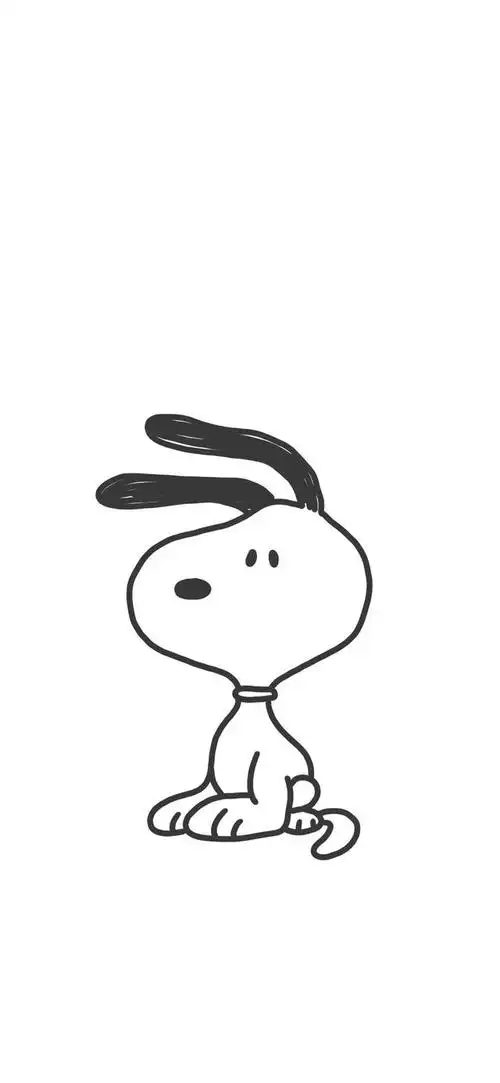 史努比白色背景手机壁纸