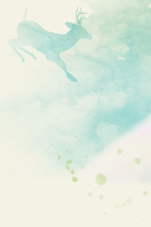 文艺小清新麋鹿手账设计海报背景psd - 当图网