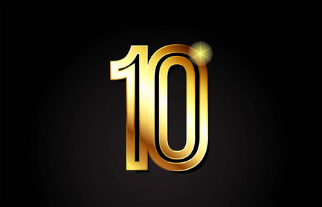 黄金号码10十标志设计适合公司或企业照片